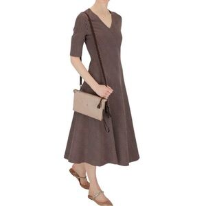 Rosetta Getty Glen Check Midi Dress in Red Black Sz M